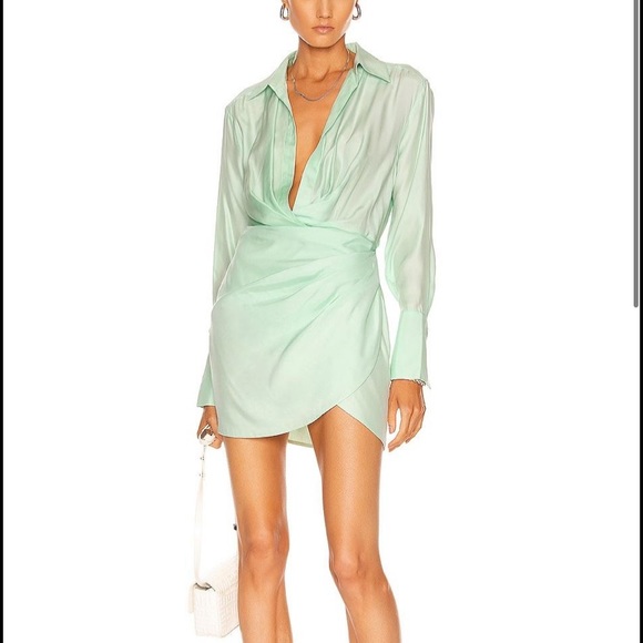 GAUGE81 Naha Wrap Silk Mini Dress - Picture 3 of 3